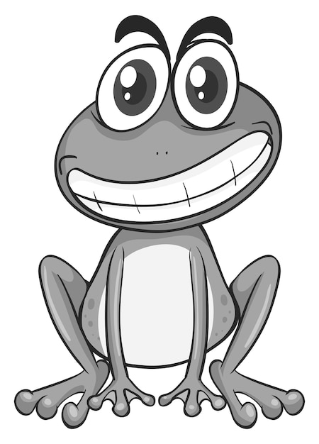 Free Vector little frog with happy face