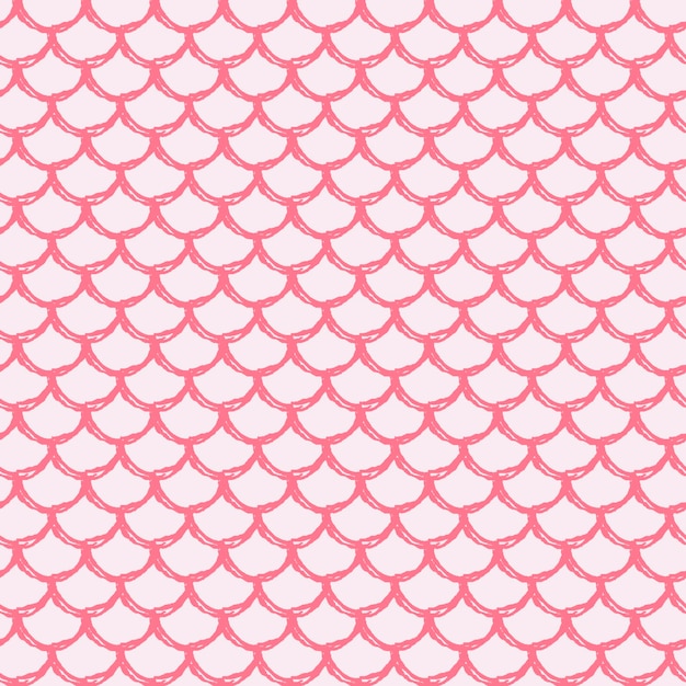 Free vector little mermaid seamless pattern