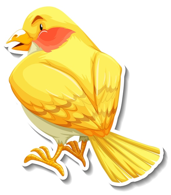 Little yellow bird animal cartoon sticker