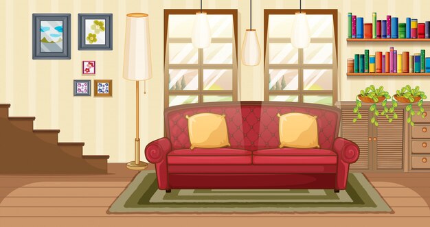 Living room background scene