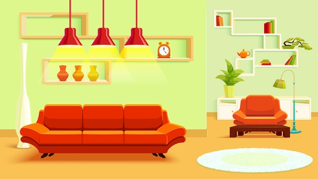 Living Room Interior illustration