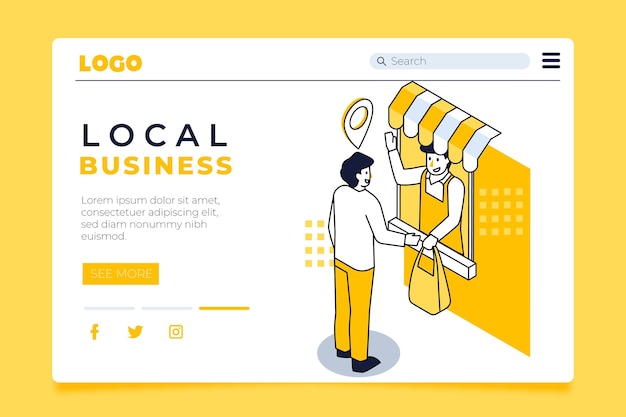 Local business landing page