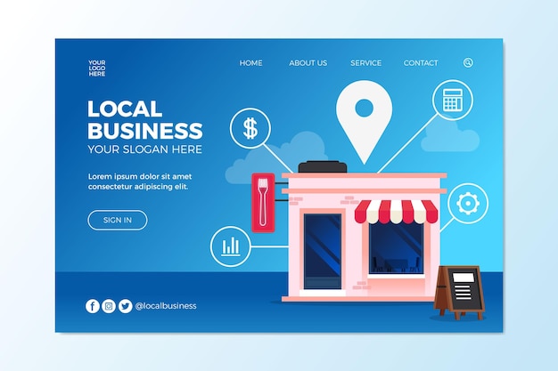 Local business landing page