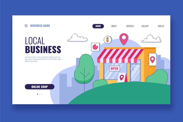 Local business landing page