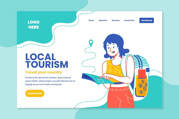 Local tourism landing page template