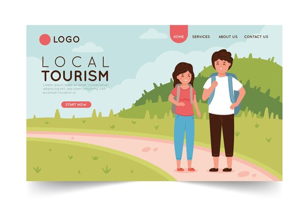 Local tourism landing page template