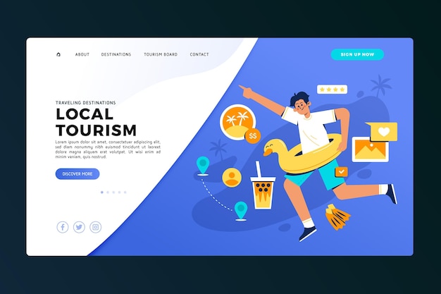 Local tourism landing page