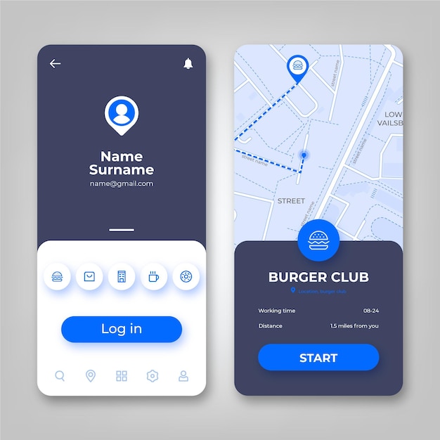 Location app interface