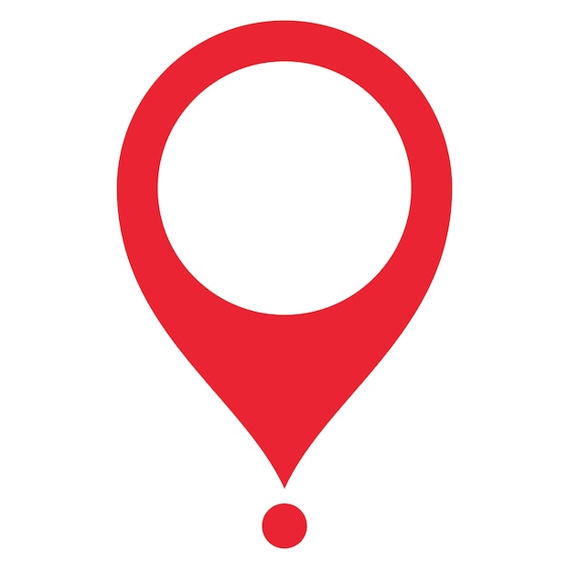 Free Vector location pin red on circle