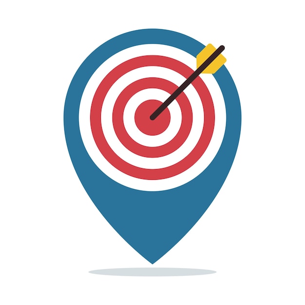 Free vector location pin target