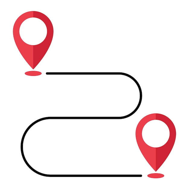 Location Pins Routes Set