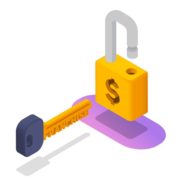 Lock and key illustration