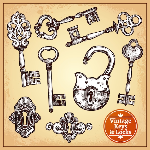 Free Vector locks and keys