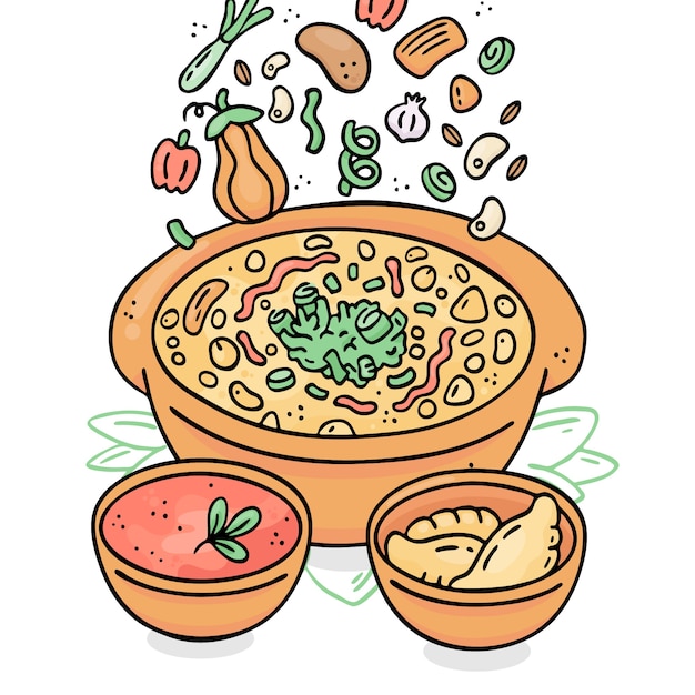 Free Vector locro illustration in hand drawn style