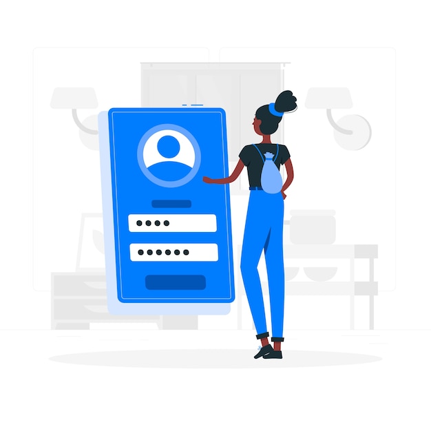 Login concept illustration