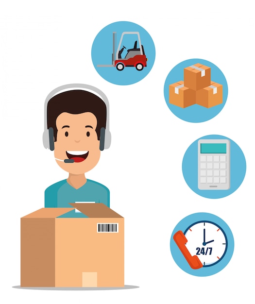 Logistic services with support agent