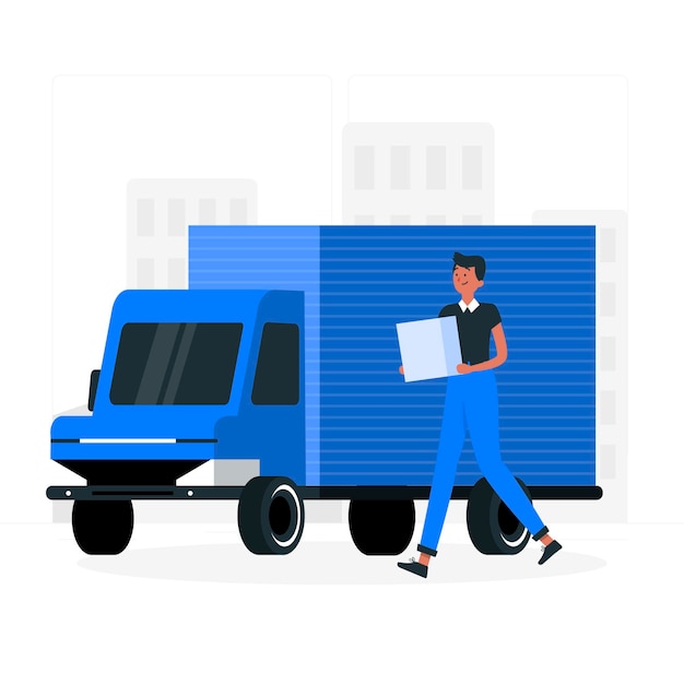 Free Vector logistics concept illustration