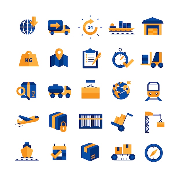 Logistics Icons Set