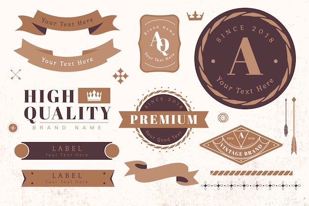 Free Vector logo and banner design elements