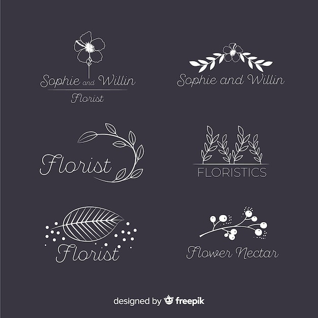 Logo collection for wedding florist