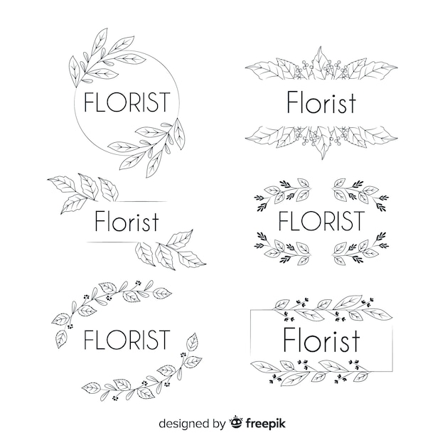 Logo collection for wedding florist