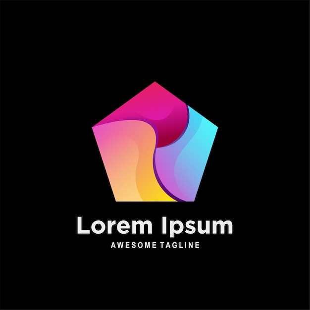 Logo colorful gradient design illustration