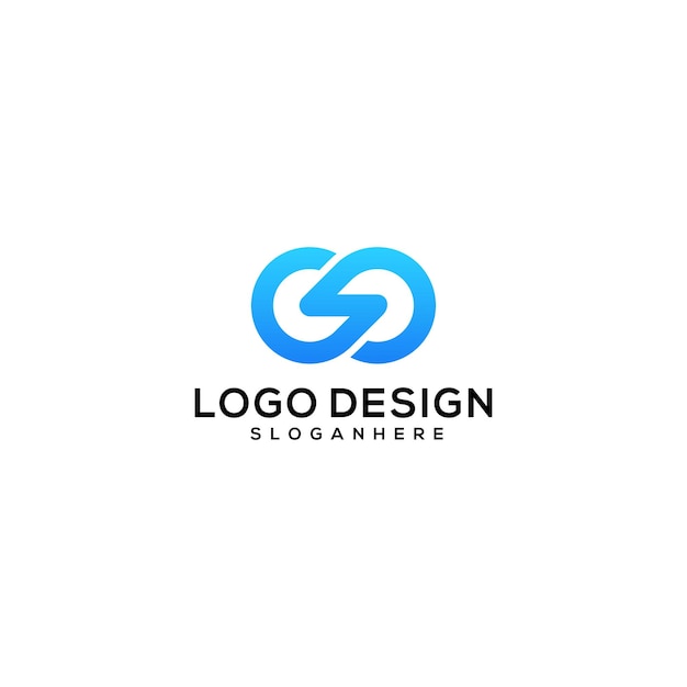 logo design combination of letters g and o gradation