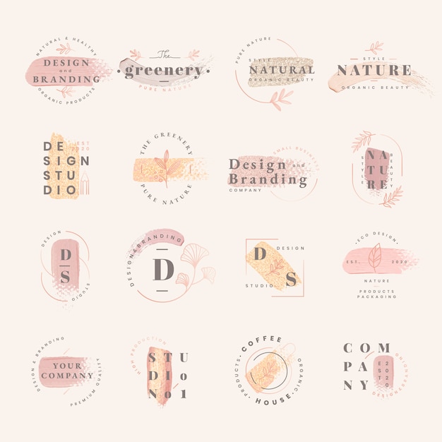 Logo design set