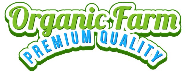 Logo design with word organic farm