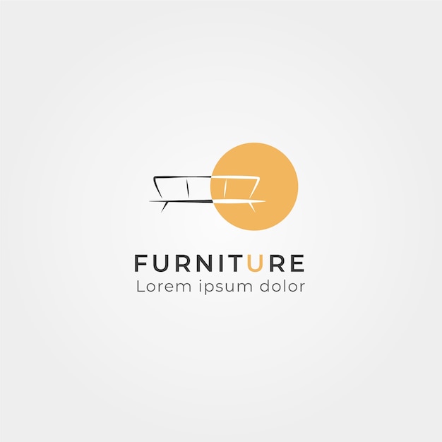 Free vector logo minimalist furniture