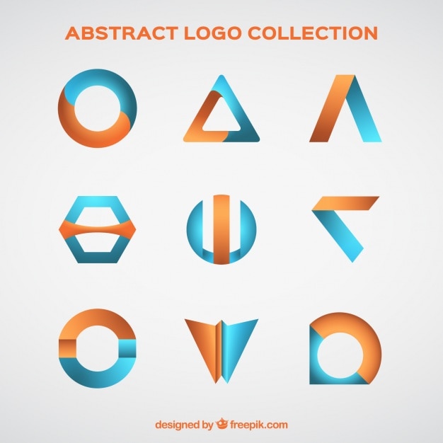 Free Vector logo ollection of abstract shapes