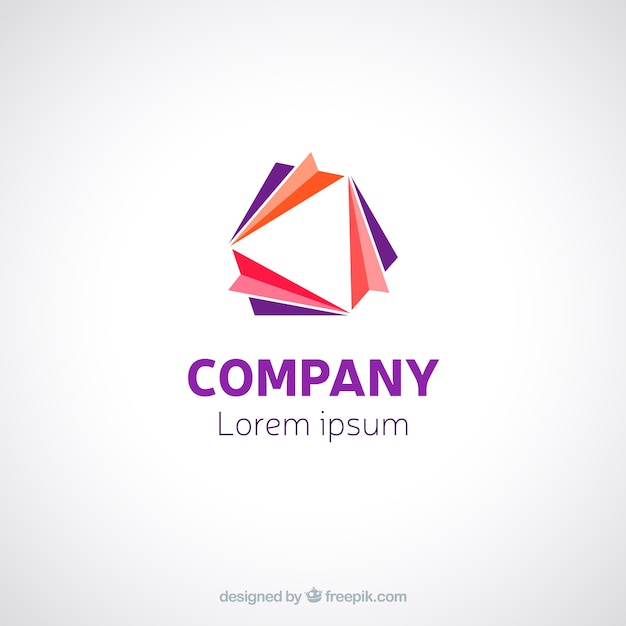 Free Vector logo template in abstract style