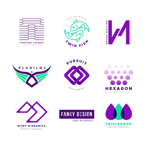 Free Vector logo template collection