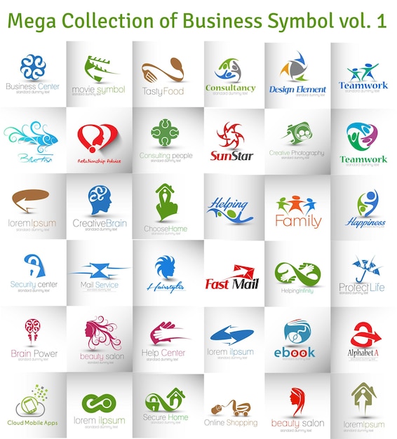 Logo Template Design Bundle Mega Collection Business Symbol