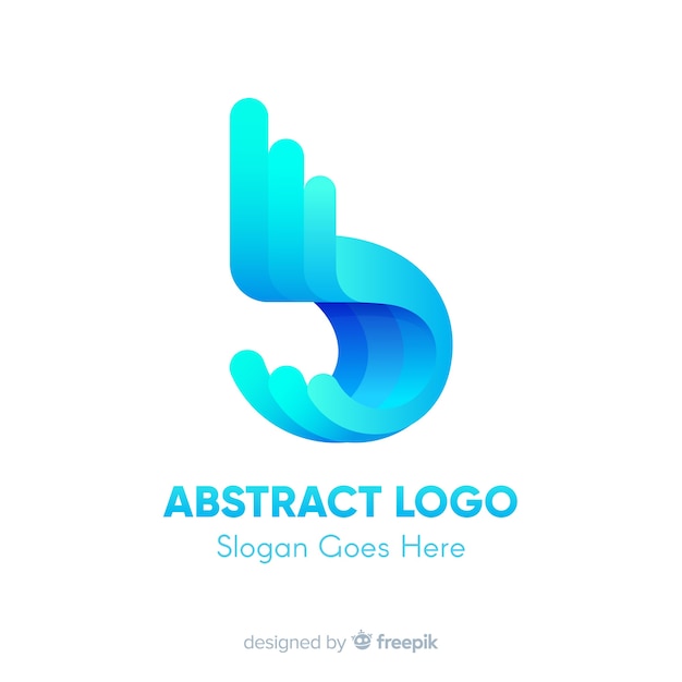 Logo template with abstract shapes