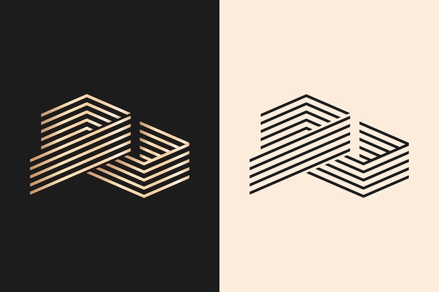 Logo in two versions abstract style