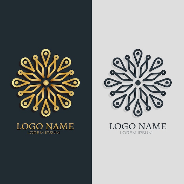 Free vector logo in two versions abstract style