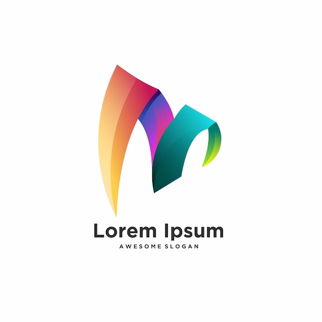 Logo unique colorful gradient design illustration