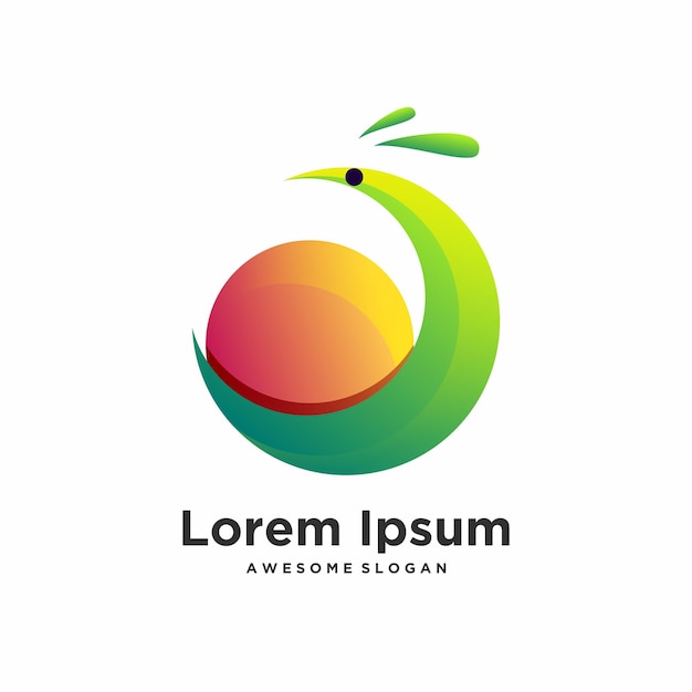 Logo unique gradient colorful design illustration