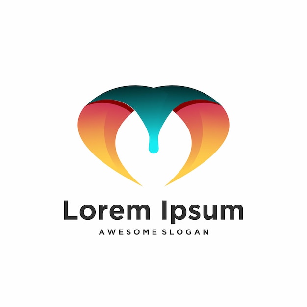 Logo unique gradient colorful design illustration