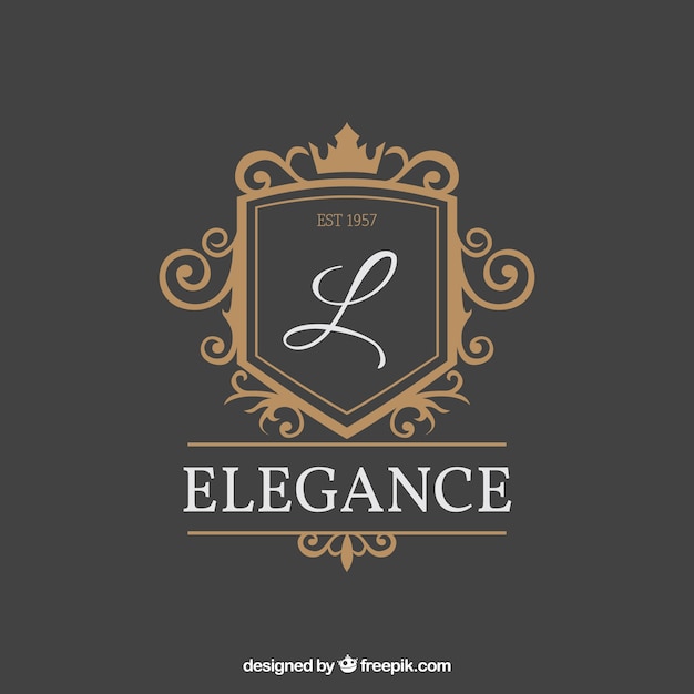 Free Vector logo in vintage and luxury style