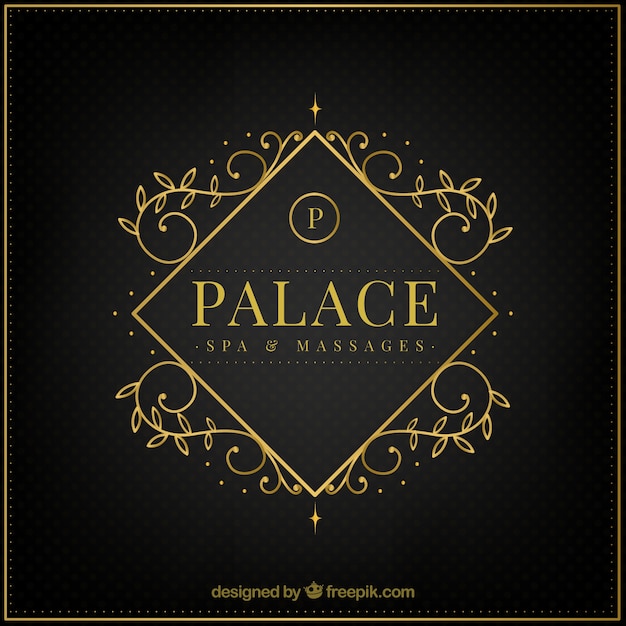 Free Vector logo in vintage and luxury style