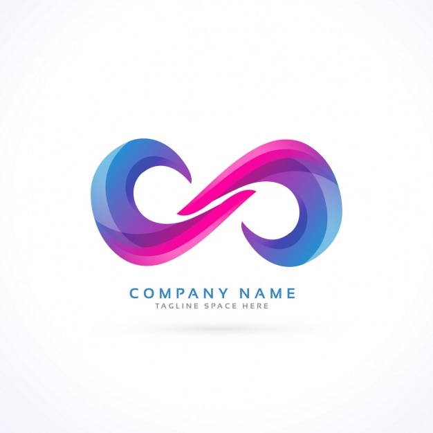 Free vector logo with an abstract infinity