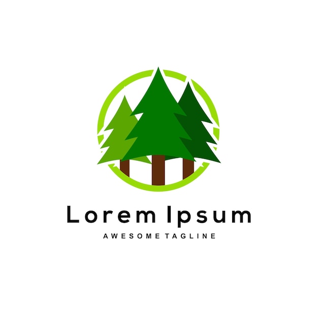 Logo with abstract tree