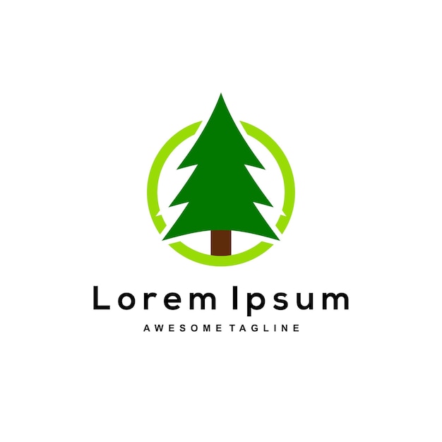 Logo with abstract tree