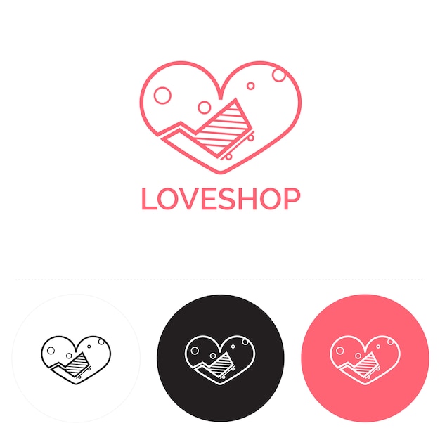 Logo with shopping design