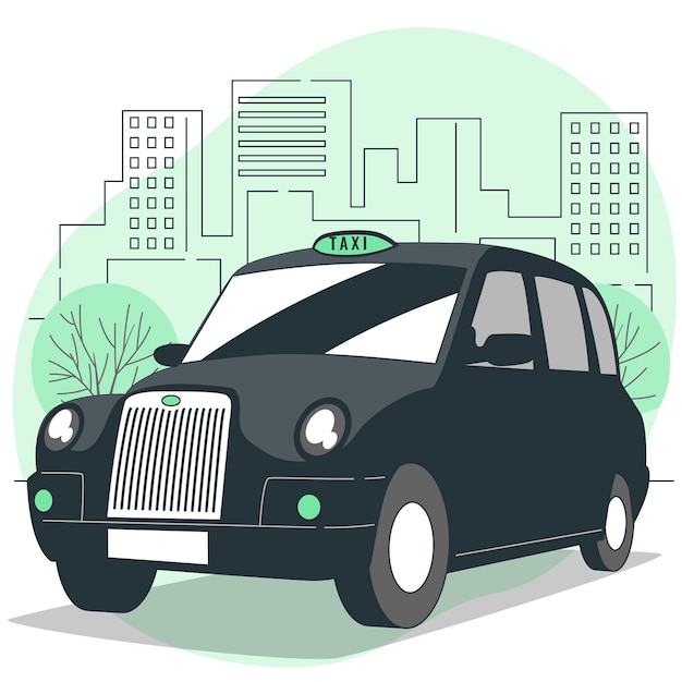 Free Vector london taxi concept illustration