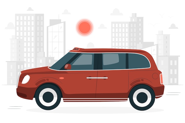 Free Vector london taxi concept illustration