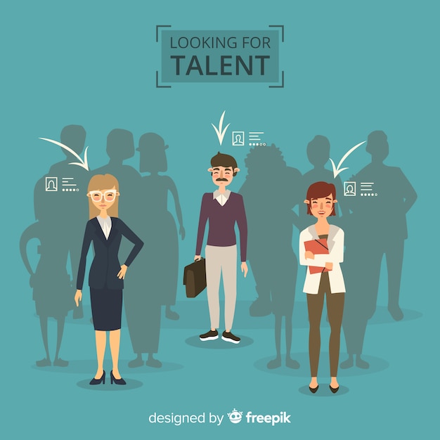 Free Vector looking for talent background