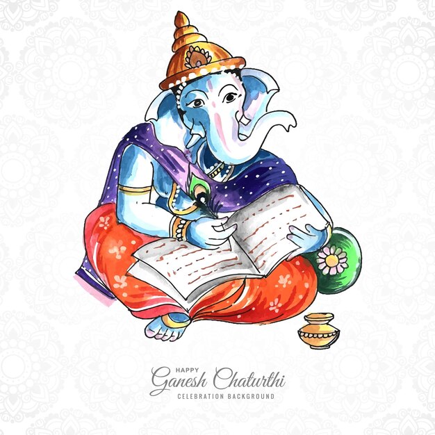 Lord ganesh chaturthi indian festival card background